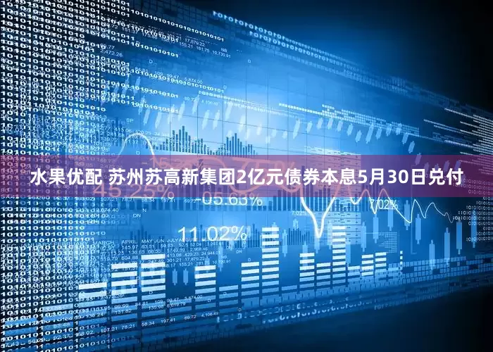 水果优配 苏州苏高新集团2亿元债券本息5月30日兑付